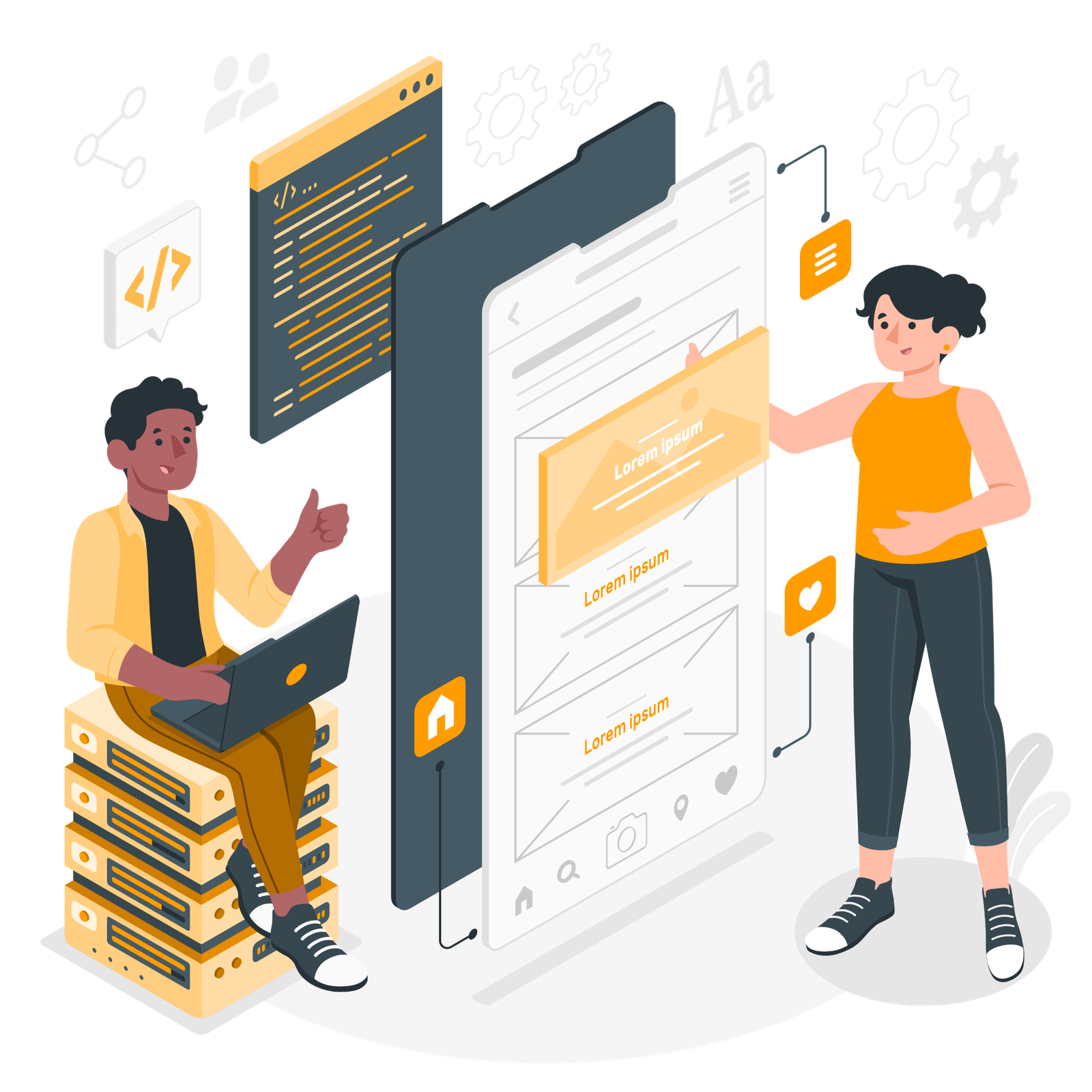 App development illustration